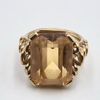 ANELLO ORO TOPAZIO CITRINO 13 CARATI