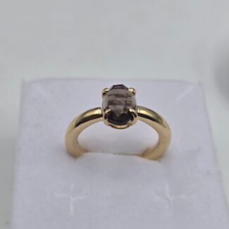 ANELLO ORO TOPAZIO FUME