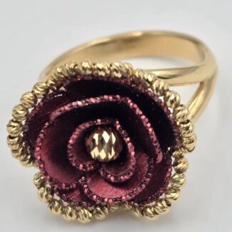 ANELLO ORO LAVORAZIONE ROSA