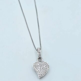 CIONDOLO CUORE ORO DIAMANTI