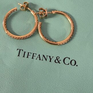 ORECCHINI TIFFANY CERCHI ORO DIAMANTI 0.70 CARATI